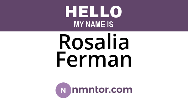 Rosalia Ferman