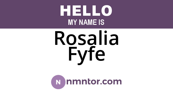 Rosalia Fyfe