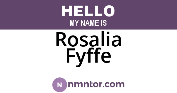 Rosalia Fyffe