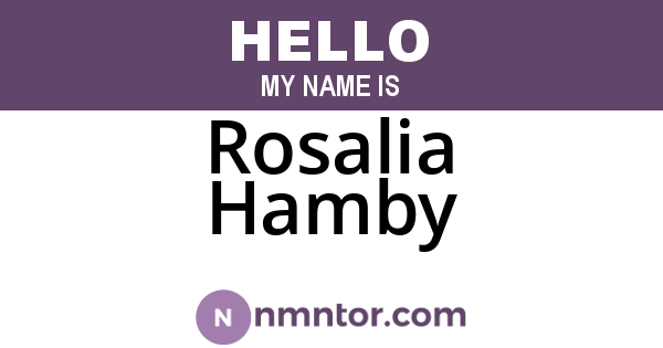 Rosalia Hamby