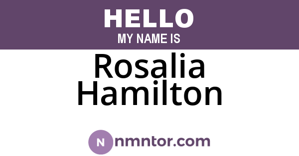 Rosalia Hamilton