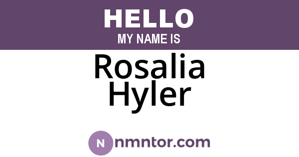 Rosalia Hyler