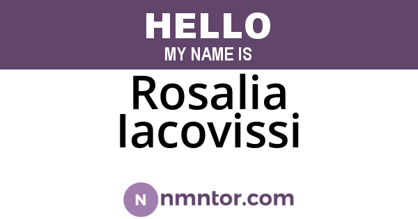 Rosalia Iacovissi