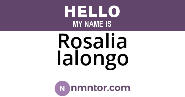 Rosalia Ialongo