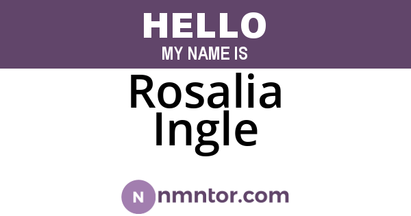 Rosalia Ingle