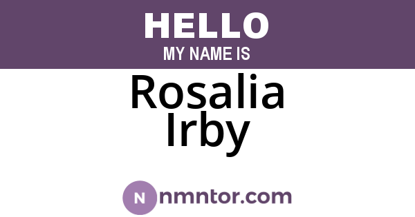 Rosalia Irby