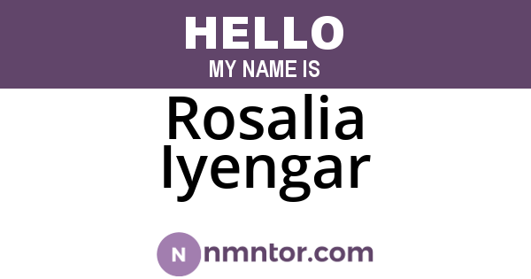 Rosalia Iyengar