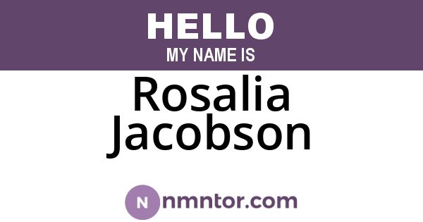 Rosalia Jacobson