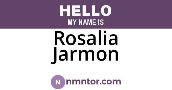 Rosalia Jarmon