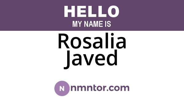 Rosalia Javed