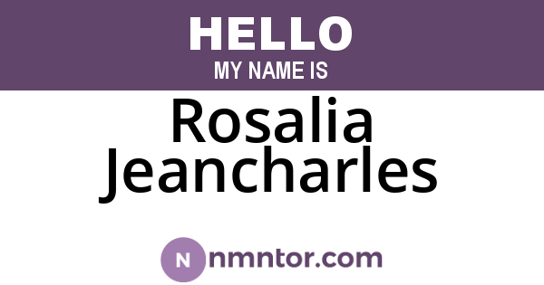 Rosalia Jeancharles
