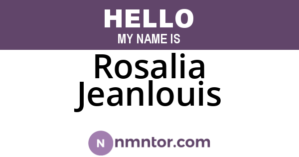 Rosalia Jeanlouis