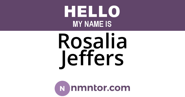 Rosalia Jeffers