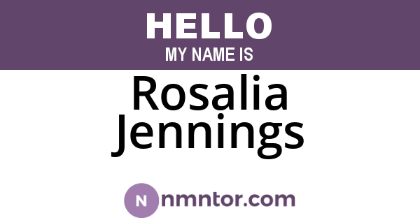 Rosalia Jennings