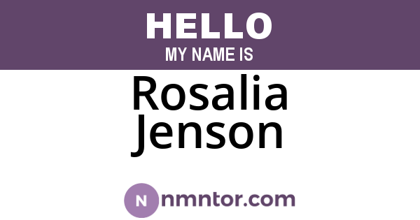 Rosalia Jenson