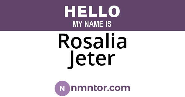 Rosalia Jeter