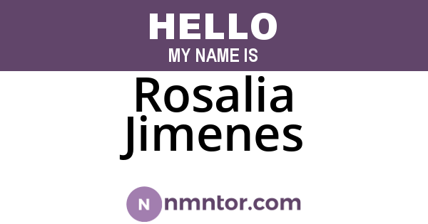 Rosalia Jimenes