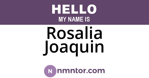 Rosalia Joaquin