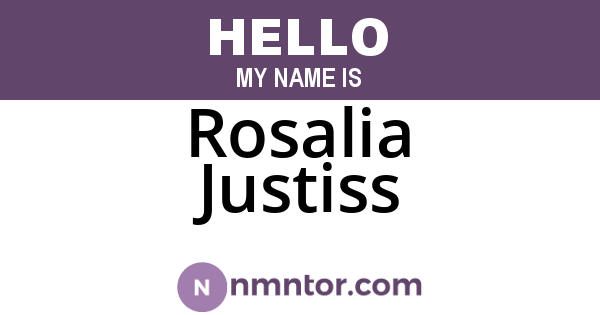 Rosalia Justiss