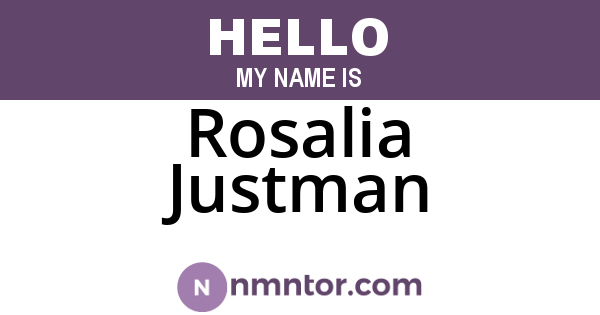 Rosalia Justman