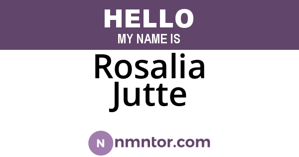 Rosalia Jutte