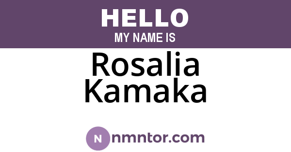 Rosalia Kamaka