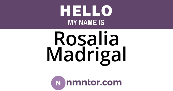Rosalia Madrigal