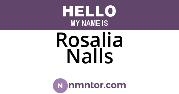 Rosalia Nalls
