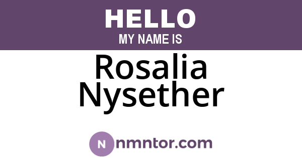 Rosalia Nysether