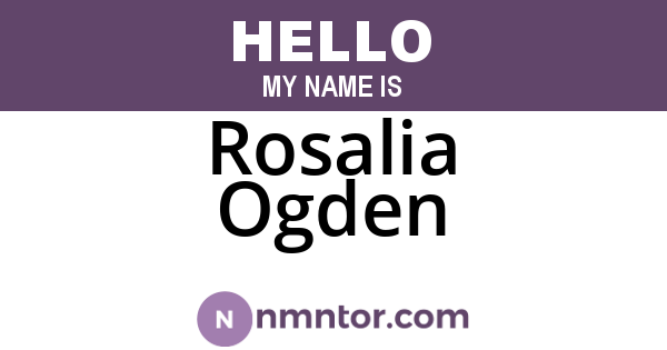 Rosalia Ogden