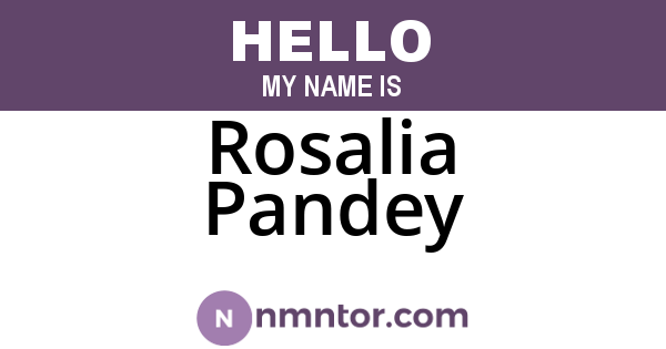 Rosalia Pandey
