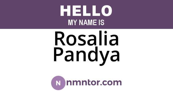 Rosalia Pandya