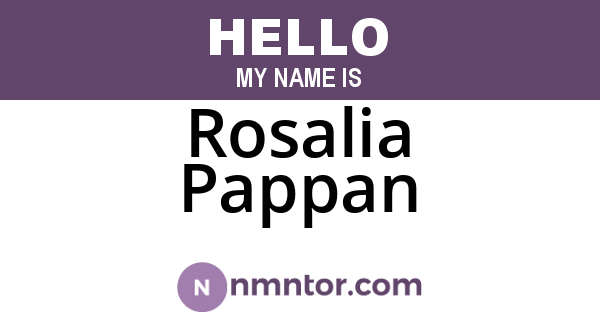 Rosalia Pappan