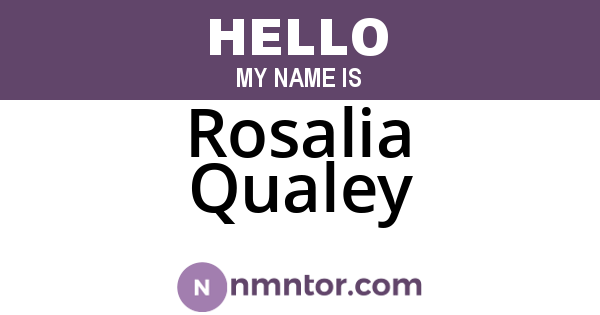 Rosalia Qualey