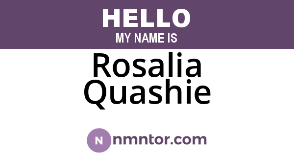 Rosalia Quashie