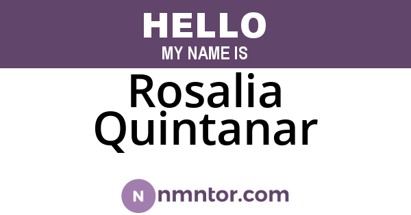 Rosalia Quintanar