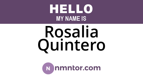 Rosalia Quintero