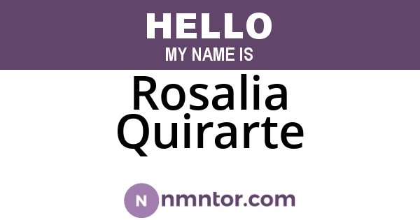 Rosalia Quirarte