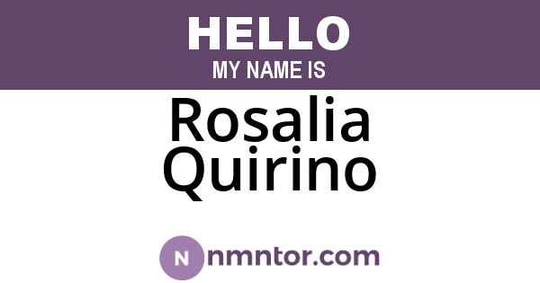 Rosalia Quirino