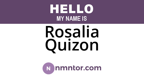 Rosalia Quizon
