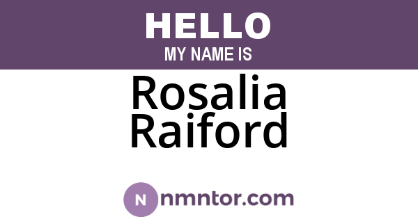Rosalia Raiford