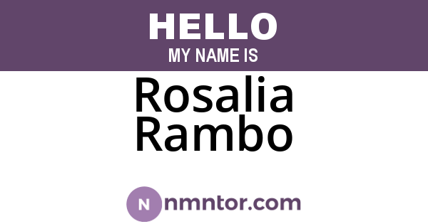 Rosalia Rambo