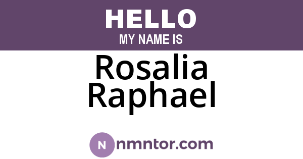 Rosalia Raphael