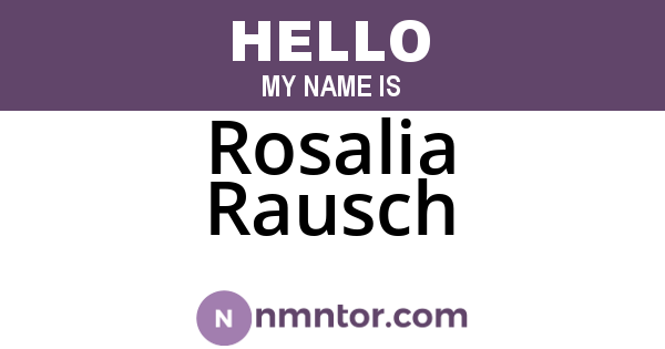 Rosalia Rausch