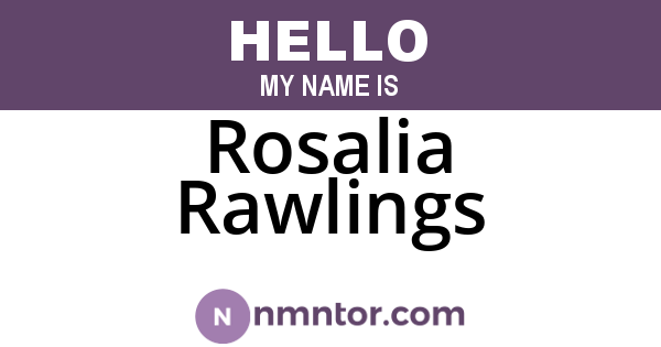Rosalia Rawlings