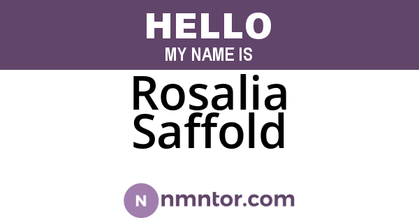 Rosalia Saffold
