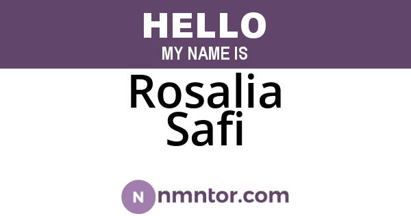 Rosalia Safi