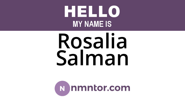 Rosalia Salman