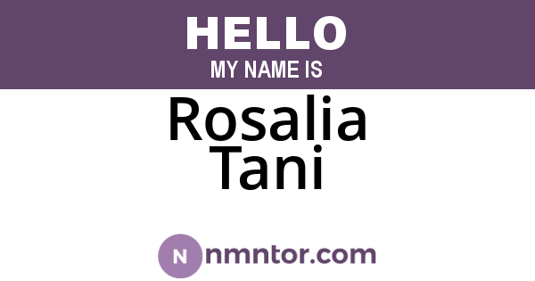Rosalia Tani