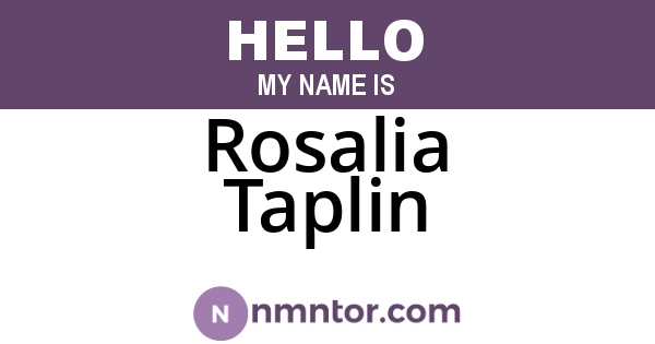 Rosalia Taplin